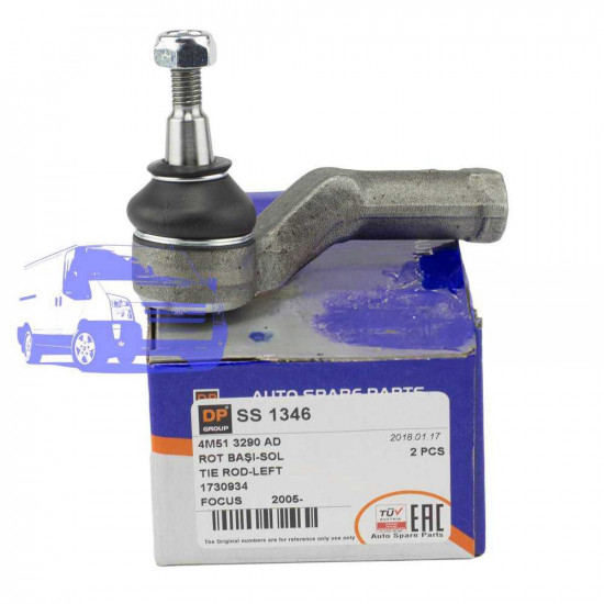 Наконечник рульової тяги лівий FORD FOCUS/C-MAX 2004-2014 (M16x1.5) DP GROUP SS 1346 Наконечник рульової тяги лівий FORD FOCUS/C-MAX 2004-2014 (M16x1.5) DP GROUP SS 1346