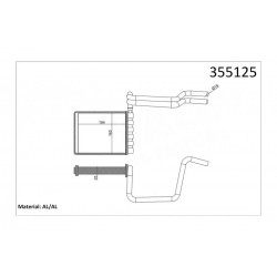 Радіатор обігрівача FORD FOCUS/C-MAX/KUGA/ESCAPE 2011-2020 KALE 355125